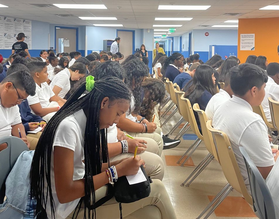 Students in class - philosophy and values